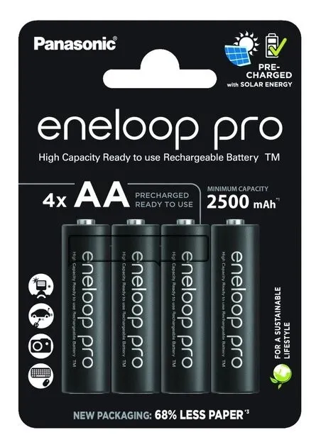 Аккумулятор Panasonic Eneloop Pro BK-3HCDE/BF1, AA/(HR6), 2500mAh, LSD Ni-MH, поштучно, Japan