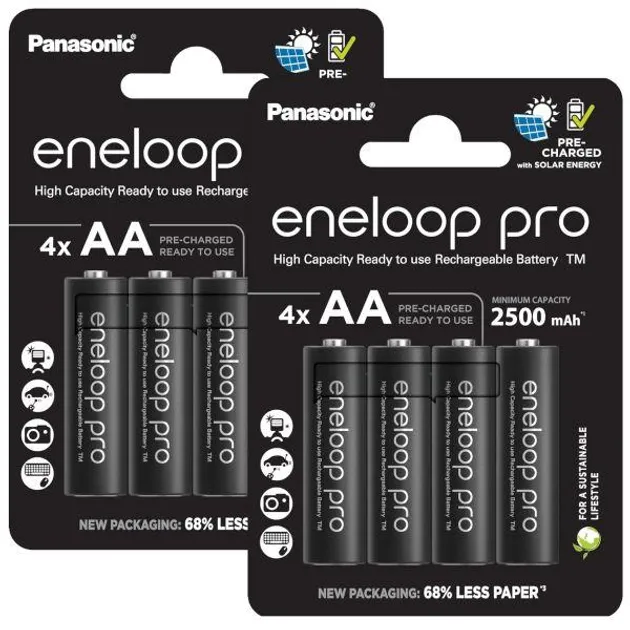 Аккумулятор Panasonic Eneloop Pro BK-3HCDE/BF1, AA/(HR6), 2500mAh, LSD Ni-MH, поштучно, Japan