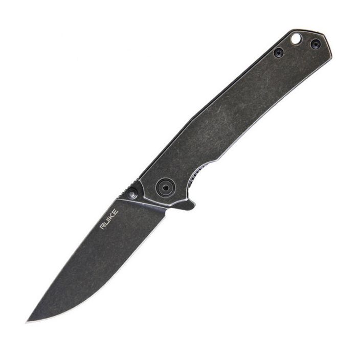 Ніж складаний туристичний Ruike P801-SB, (8.6 см) 14C28N / 3cr14n чорний