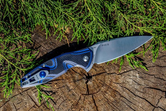 Ніж складаний туристичний Ruike Fang P105-Q, (9.2 см) 14C28N / G10 синій