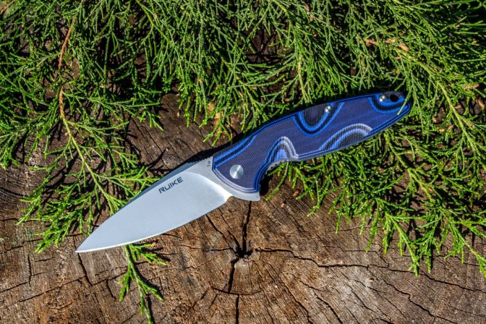 Ніж складаний туристичний Ruike Fang P105-Q, (9.2 см) 14C28N / G10 синій