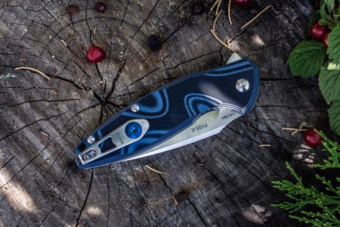 Ніж складаний туристичний Ruike Fang P105-Q, (9.2 см) 14C28N / G10 синій