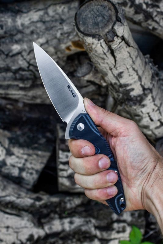 Ніж складаний туристичний Ruike Fang P105-K, (9.2 см) 14C28N / G10 сірий
