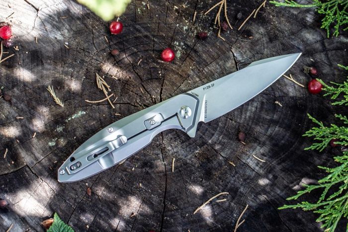 Ніж складаний туристичний Ruike P128-SF, (9.3 см) 14C28N / 3cr14n сірий
