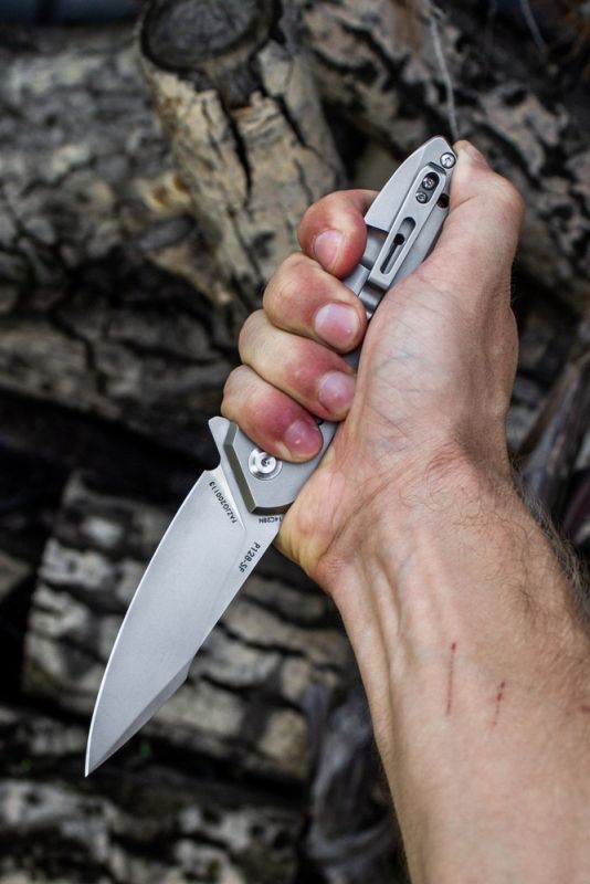 Ніж складаний туристичний Ruike P128-SF, (9.3 см) 14C28N / 3cr14n сірий