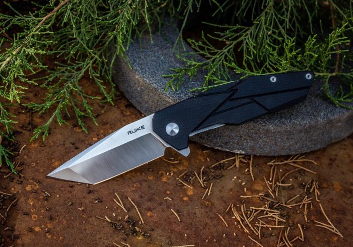 Ніж складаний туристичний Ruike P138-B, (9 см) 14C28N / G10 чорний
