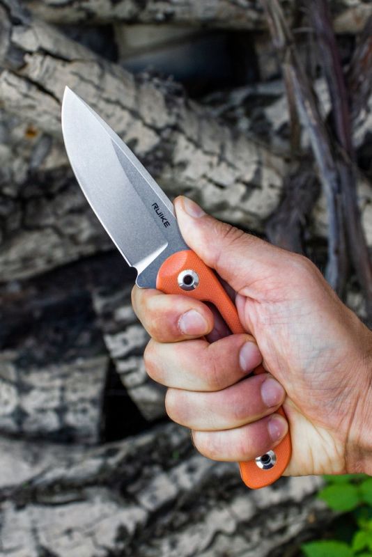 Ніж фіксований туристичний Ruike Hornet F815-J, (8.5 см) 14C28N / G10 помаранчевий
