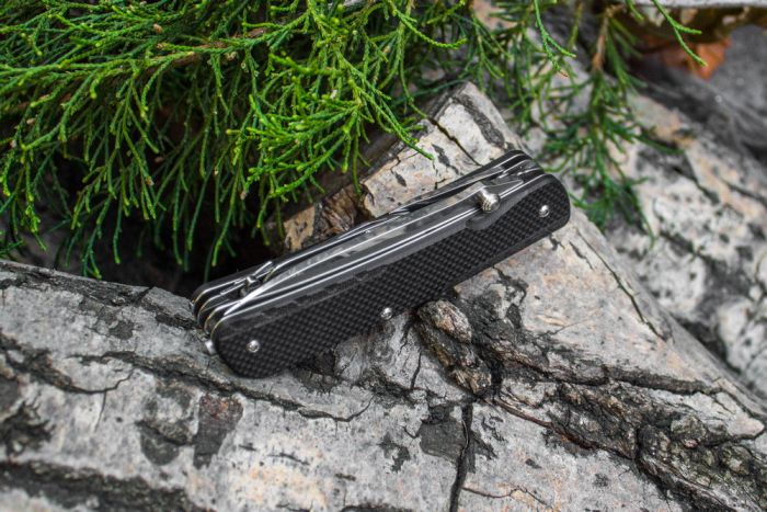 Багатофункціональний ніж Ruike Trekker LD31-B, (8.5 см) 12C27 / G10 чорний, 14 інстр.