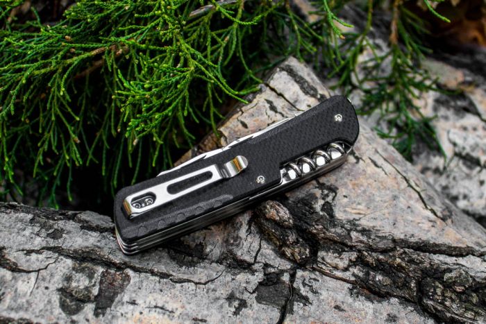 Багатофункціональний ніж Ruike Trekker LD31-B, (8.5 см) 12C27 / G10 чорний, 14 інстр.