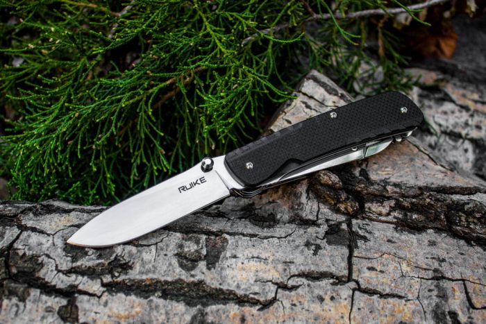Багатофункціональний ніж Ruike Trekker LD41-B, (8.5 см) 12C27 / G10 чорний, 22 інстр.