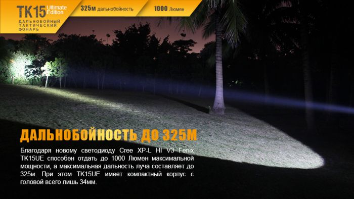 Ліхтар ручний Fenix TK15UE2016 чорний