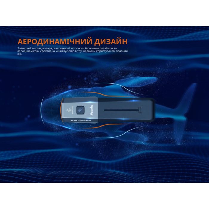 Ліхтар наключний Fenix E06R сірий