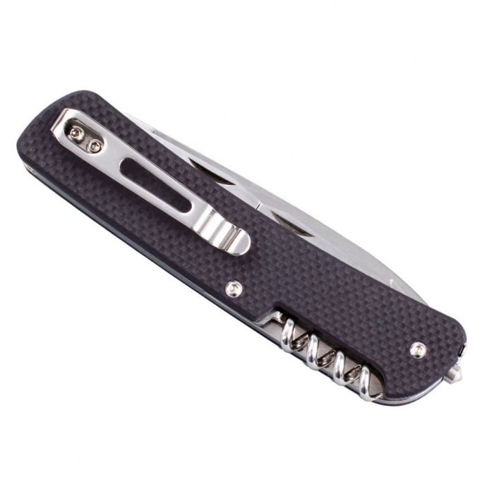 Багатофункціональний ніж Ruike Criterion L32, (8.5 см) 12C27 / G10 коричневий, 13 інстр.