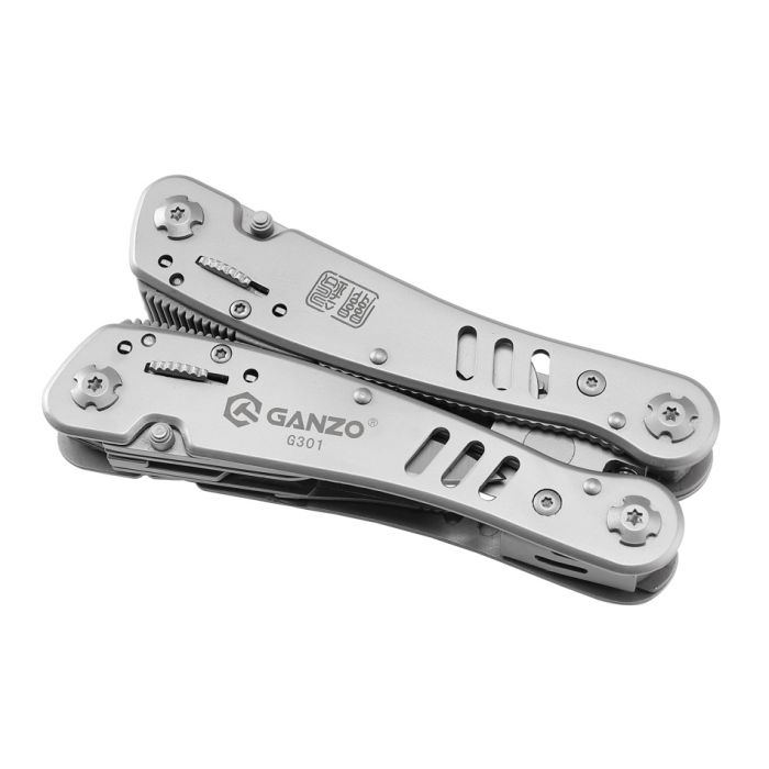 Мультитул Ganzo G301, (16.5 см) 26 функцій, сірий + біти та чохол