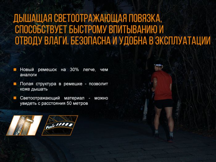 Ліхтар налобний Fenix HL18R блакитний