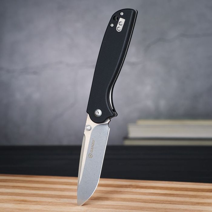Ніж складаний туристичний Ganzo G6803 (8.9 см) 8CR14 / G10 чорний
