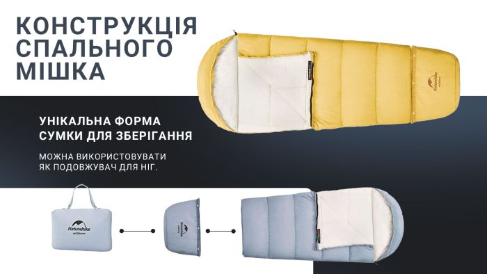 Спальник дитячий Naturehike С300 NH21MSD01, жовтий