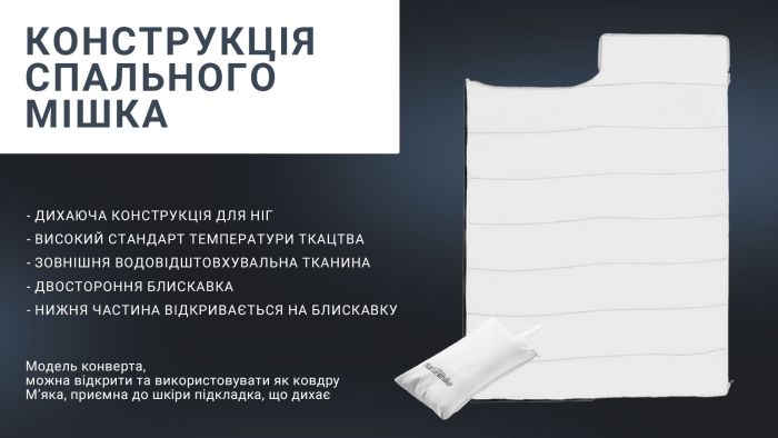 Спальний мішок з подушкою Naturehike NH22MSD01, сірий