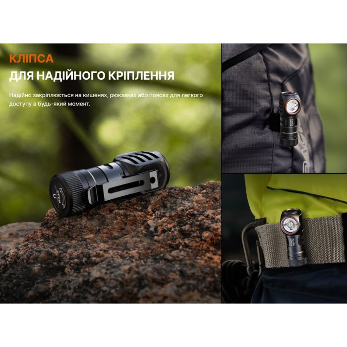 Ліхтар налобний Fenix HM53R, чорний