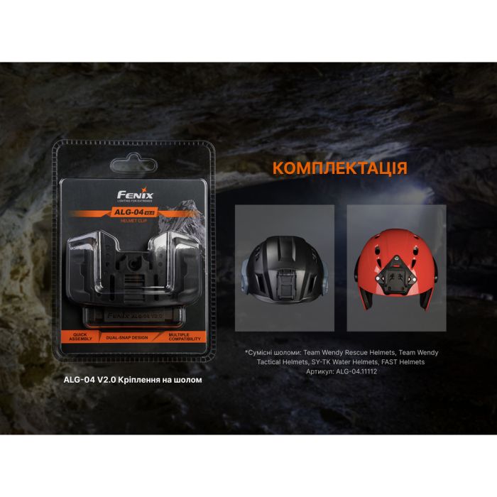 Кріплення на шолом для налобних ліхтарів Fenix ALG-04 V.2.0