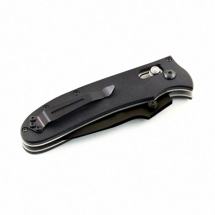 Ніж складаний туристичний Ganzo G704 (8.6 см) 440C / G10 чорний, чорний клинок