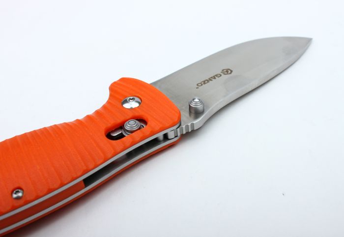 Ніж складаний туристичний Ganzo G720 (9 см) 440C / G10 помаранчевий
