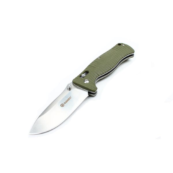 Ніж складаний туристичний Ganzo G720 (9 см) 440C / G10 зелений