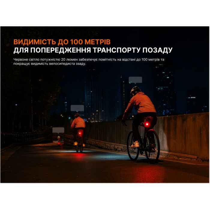 Комплект велофар (передня+задня) Fenix BC28R