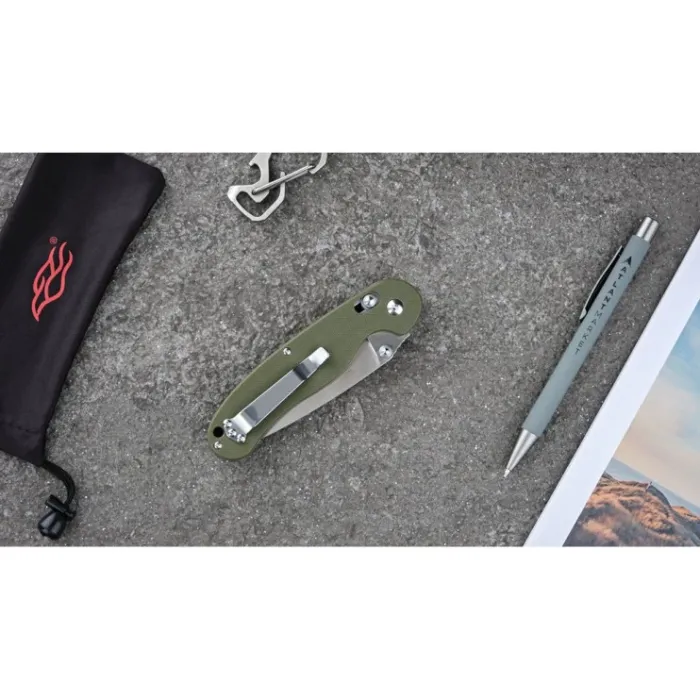 Ніж складаний туристичний Ganzo G727M (8.9 см) 440С / G10 зелений