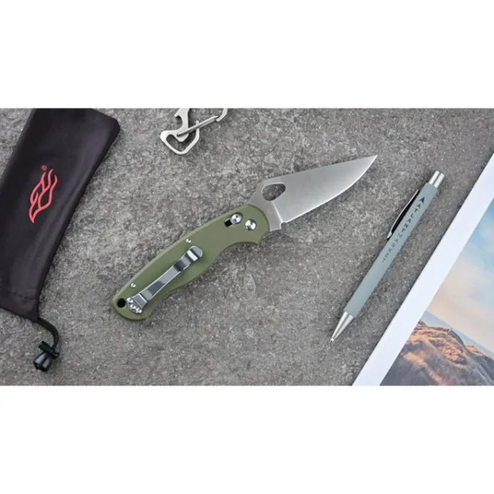 Ніж складаний туристичний Ganzo G729 (8.7 см) 440C / G10 зелений
