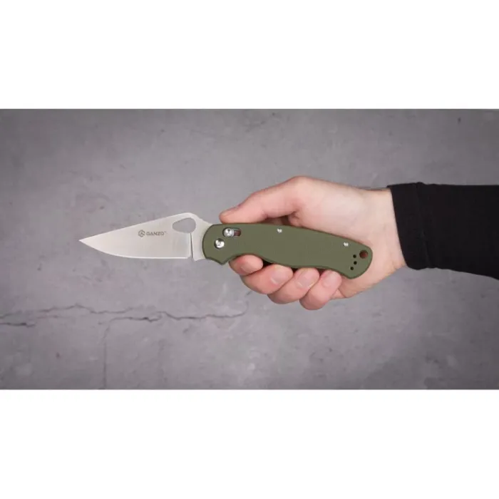 Ніж складаний туристичний Ganzo G729 (8.7 см) 440C / G10 зелений