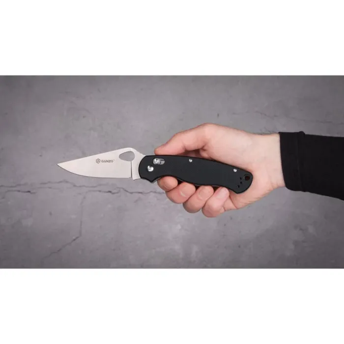 Ніж складаний туристичний Ganzo G729 (8.7 см) 440C / G10 чорний