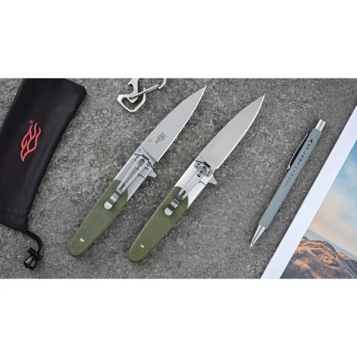 Ніж складаний туристичний Ganzo G743-1 (8.7 см) 440C гладкий / G10 зелений