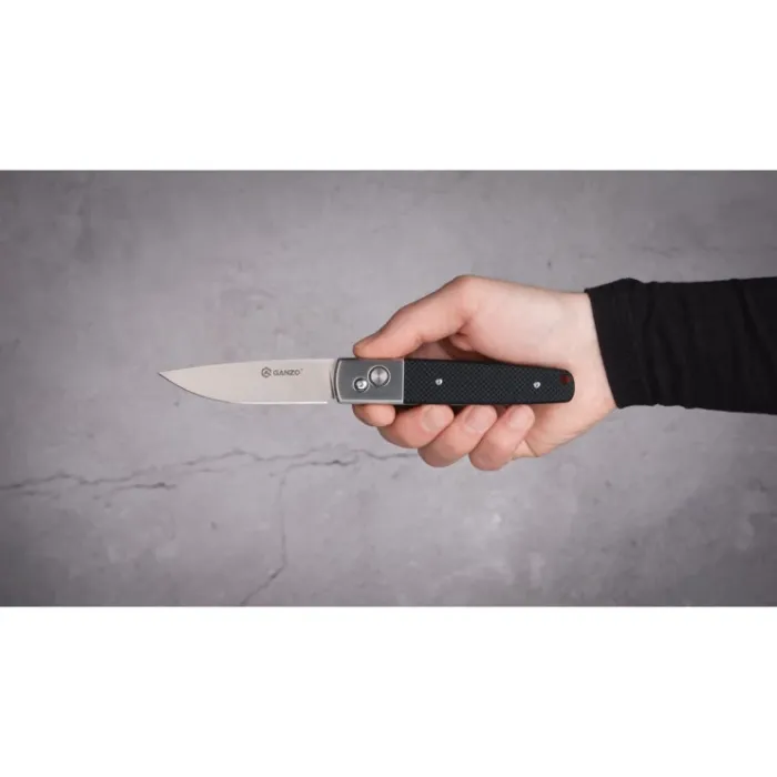 Ніж складаний туристичний Ganzo G7211 (8.5 см) 440C / G10 чорний