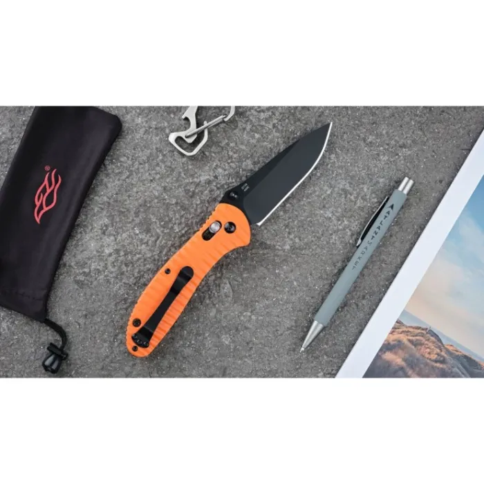 Ніж складаний туристичний Ganzo G7393P (8.7 см) 440C / G10 помаранчевий текстурований