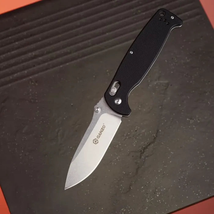 Ніж складаний туристичний Ganzo G7412 (8.9 см) 440C / G10 чорний