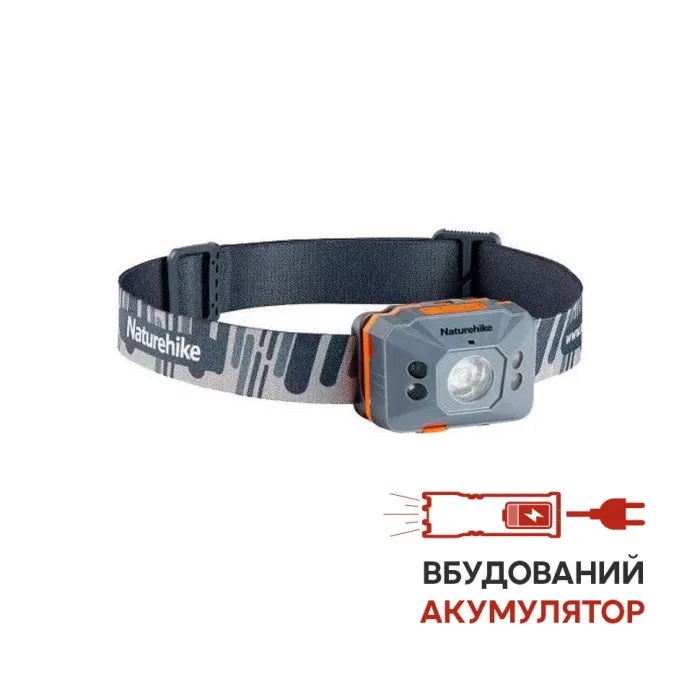 Ліхтар налобний Naturehike NH SD-02 1200mAh NH17G025-D, сірий