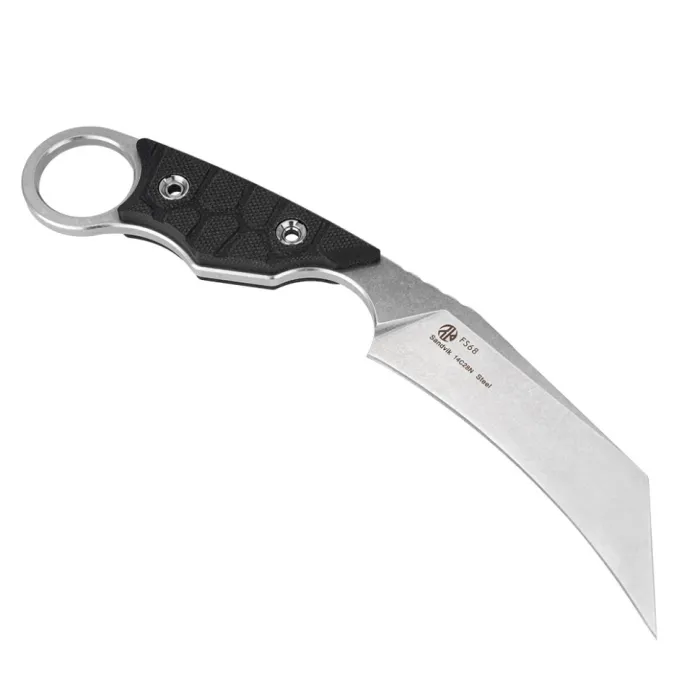 Ніж фіксований туристичний Ruike FS68, (8.6 см) 14C28N / G10 чорний