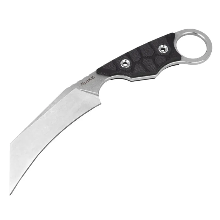 Ніж фіксований туристичний Ruike FS68, (8.6 см) 14C28N / G10 чорний