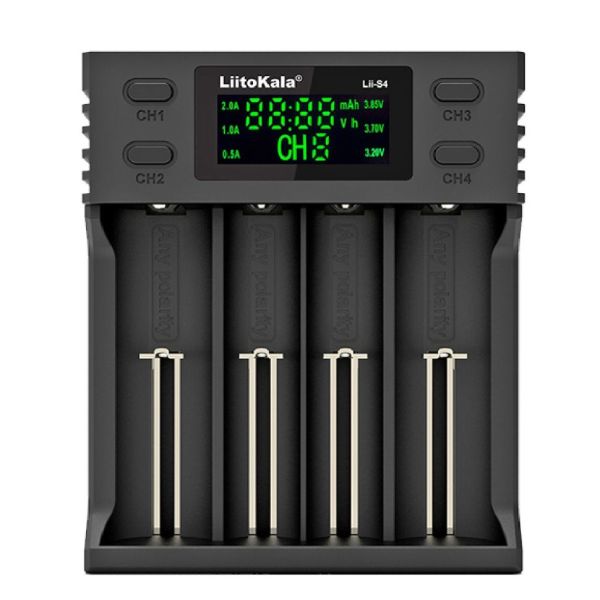 Зарядний пристрій Liitokala Lii-S4, 4 канала, Ni-Mh/Li-ion/LiFePo4, USB, LCD, Box