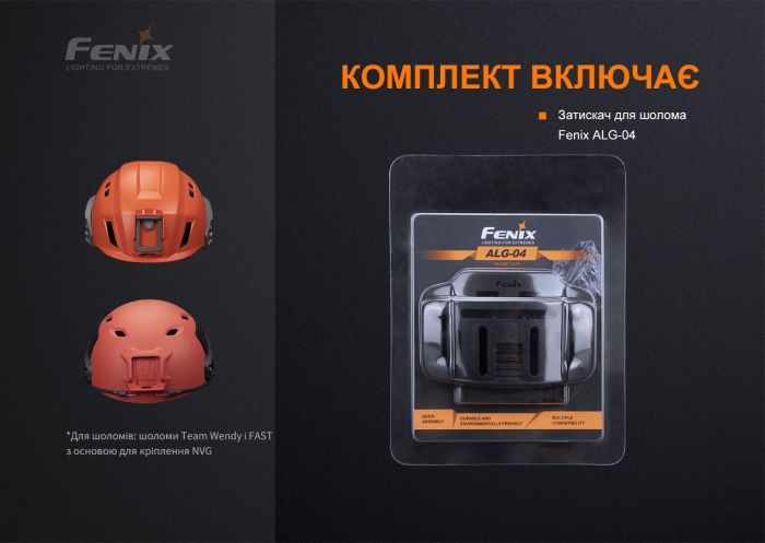 Кріплення на шолом для налобних ліхтарів Fenix ALG-04