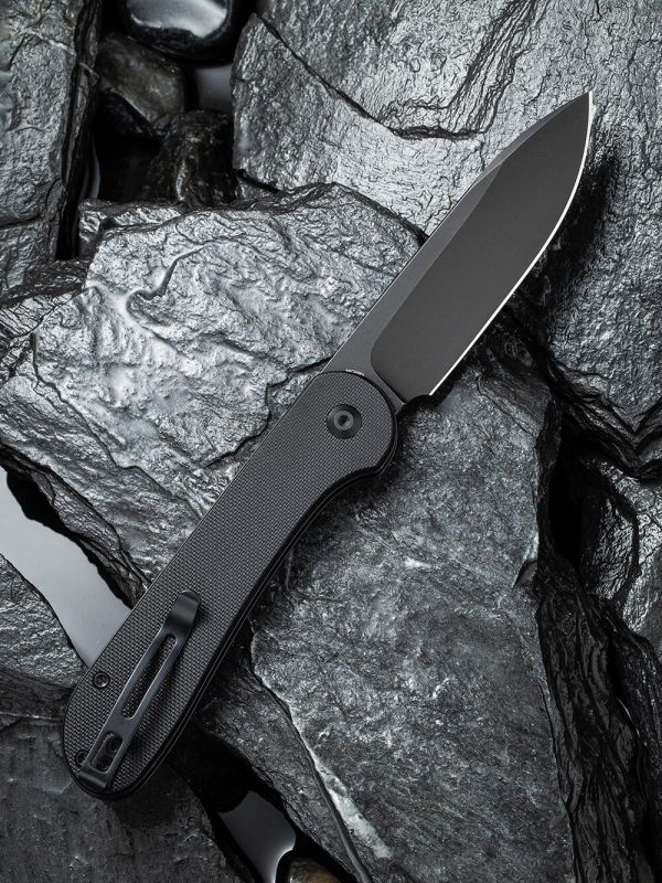 Ніж складаний туристичний Civivi Elementum Pocket, (8.9 см) 14C28N / G10 чорний 