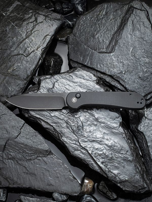 Ніж складаний туристичний Civivi Elementum Pocket, (8.9 см) 14C28N / G10 чорний 