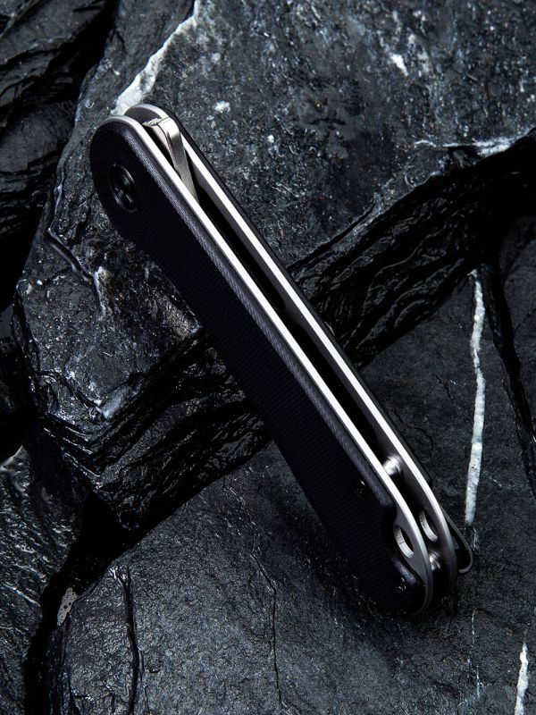 Ніж складаний кишеньковий Civivi Elementum, (7.5 см) D2 / G10 чорний
