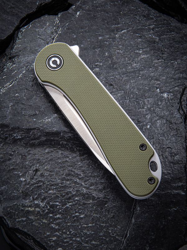Ніж складаний кишеньковий Civivi Elementum, (7.5 см) D2 / G10 оливковий