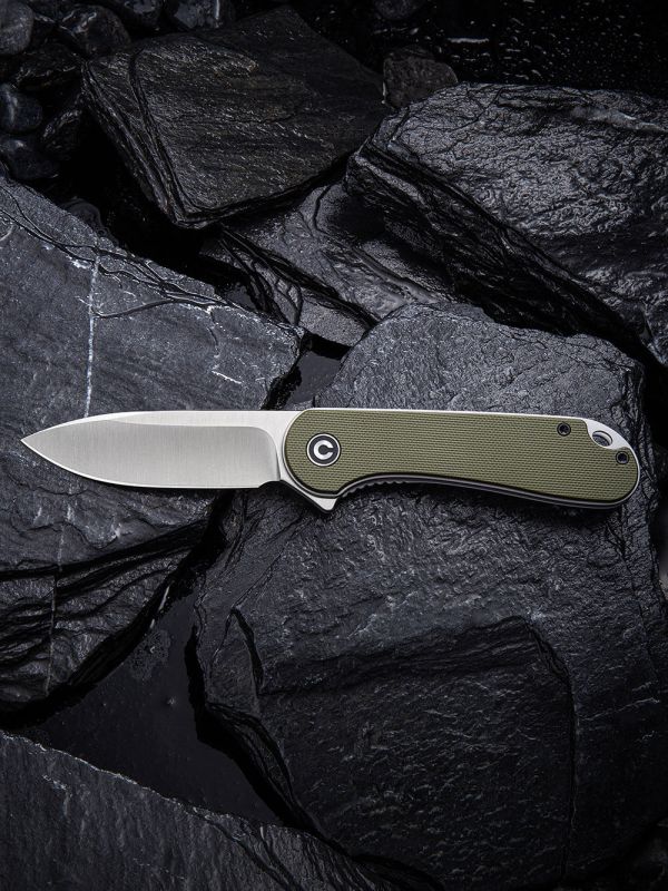 Ніж складаний кишеньковий Civivi Elementum, (7.5 см) D2 / G10 оливковий