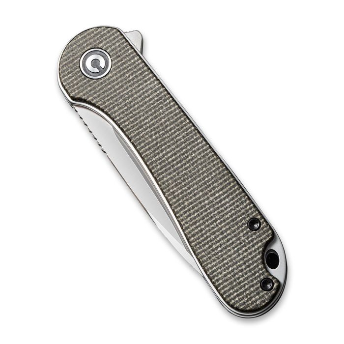 Ніж складаний кишеньковий Civivi Elementum, (7.5 см) D2 / Micarta коричневий