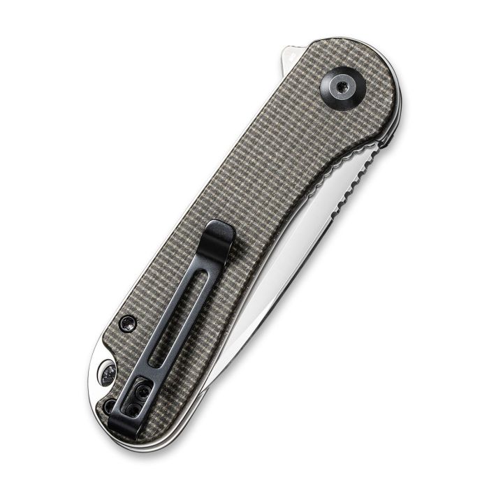 Ніж складаний кишеньковий Civivi Elementum, (7.5 см) D2 / Micarta коричневий