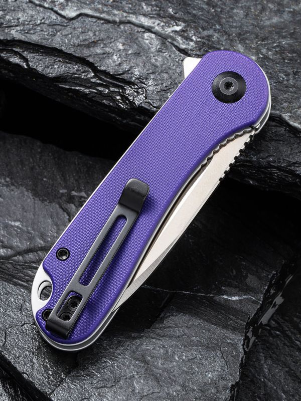 Ніж складаний кишеньковий Civivi Elementum, (7.5 см) D2 / G10 фіолетовий