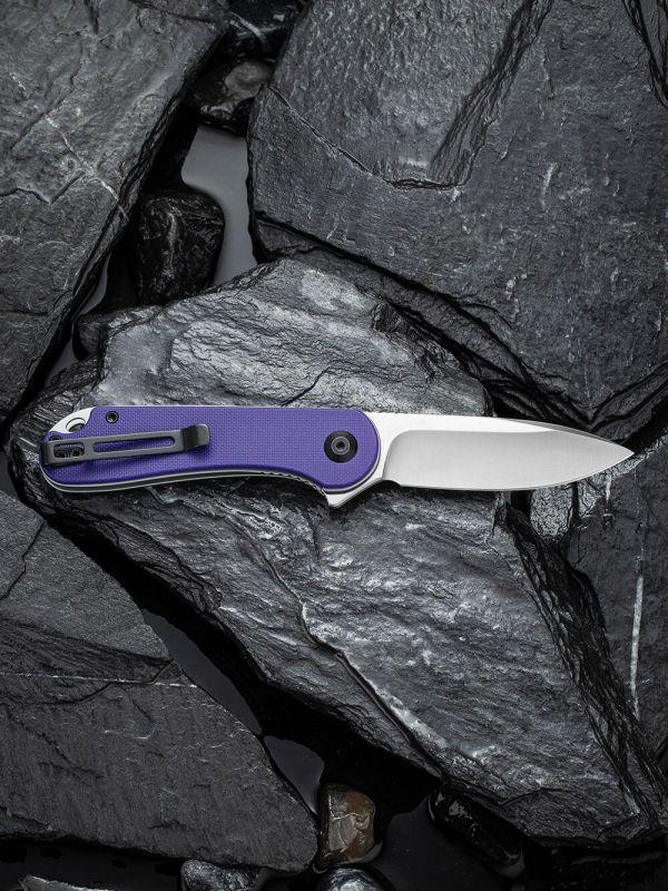 Ніж складаний кишеньковий Civivi Elementum, (7.5 см) D2 / G10 фіолетовий